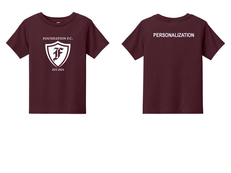 BELLA+CANVAS Toddler Short Sleeve Tee- Maroon, Black, Deep Heather