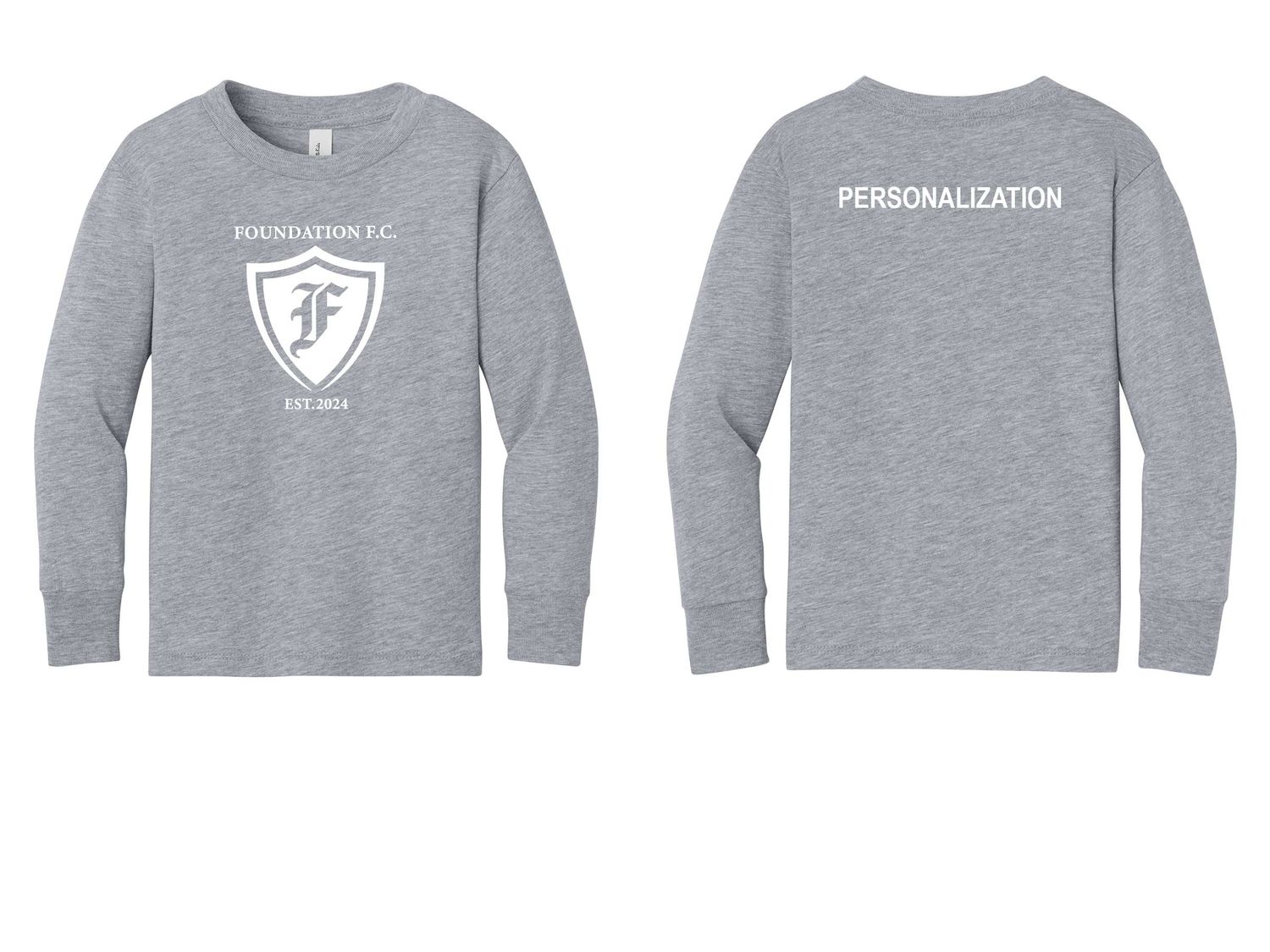 BELLA+CANVAS® Toddler Jersey Long Sleeve Tee- Athletic Heather, Black, White BELLA+CANVAS® Toddler Jersey Long Sleeve Tee- Athletic Heather, Black, White