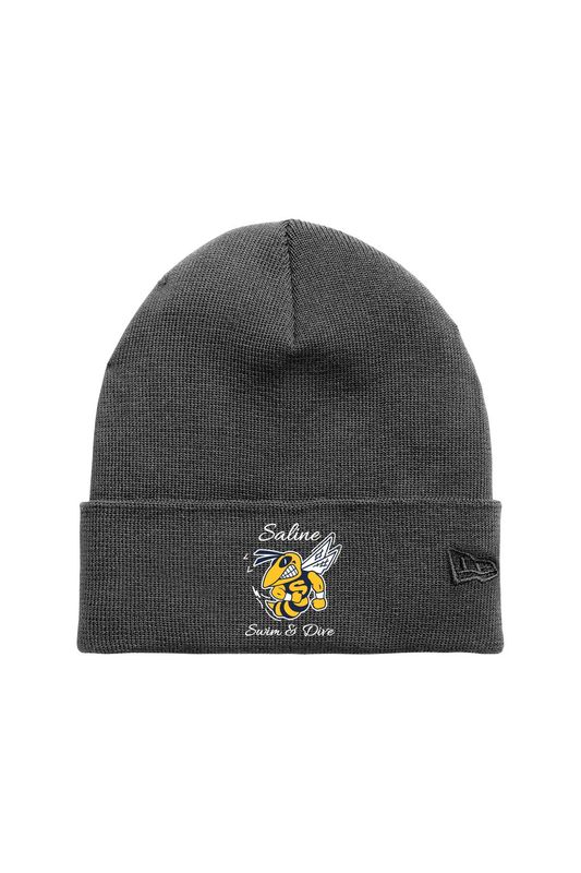 New Era® Recycled Cuff Beanie- Grey SCRIPT LOGO