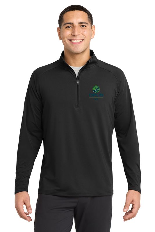 Adult Men's Performance Stretch 1/4 Zip- Black