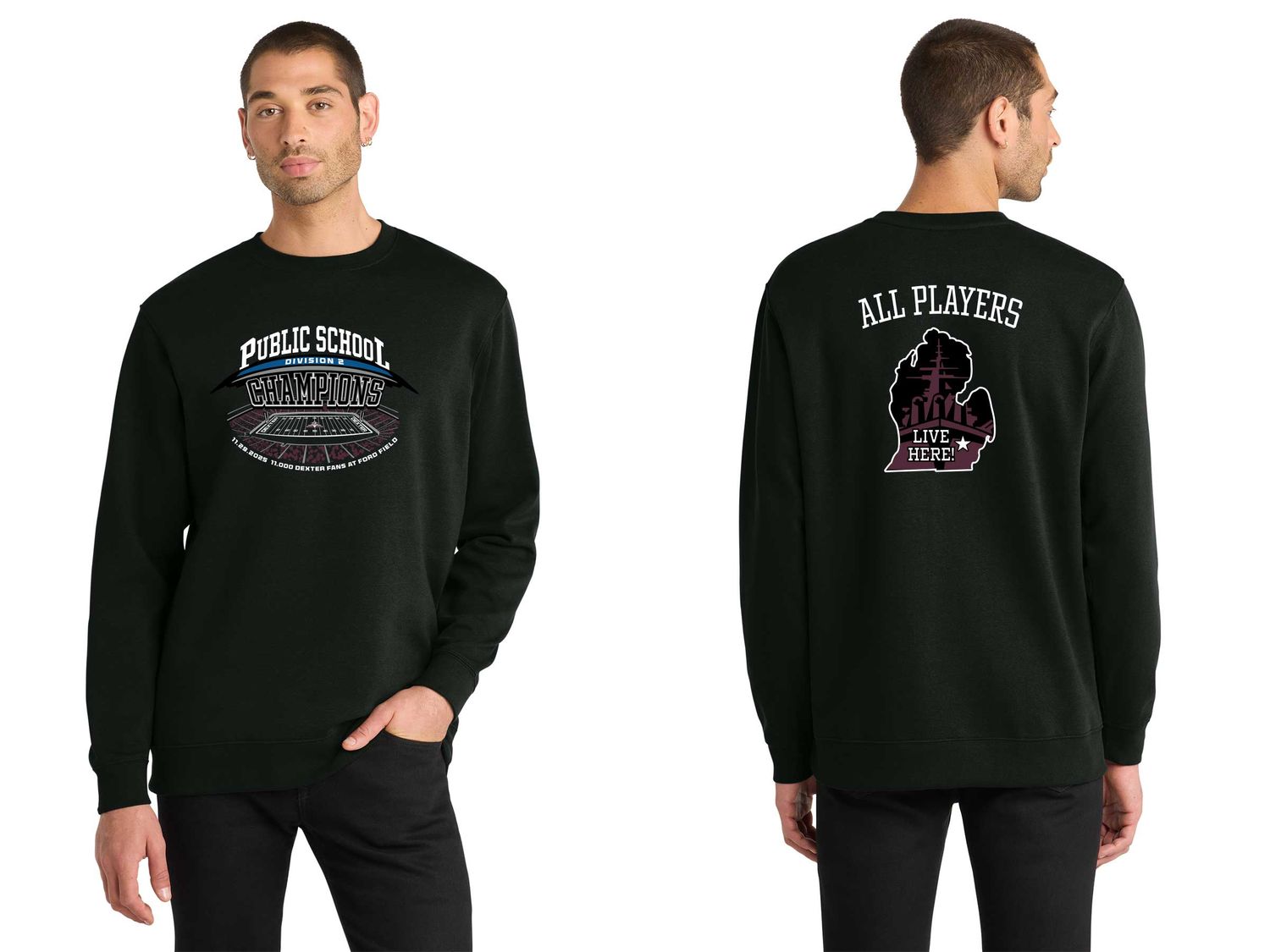 District V.I.T. Fleece Crew- Black District V.I.T. Fleece Crew- Black