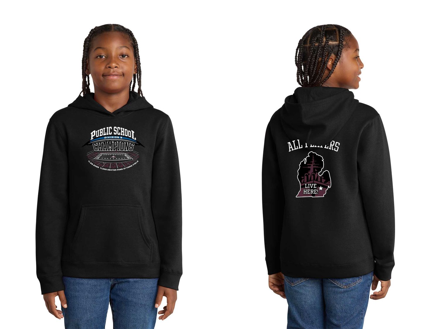 Youth District Fleece Hoodie- Black Youth District Fleece Hoodie- Black