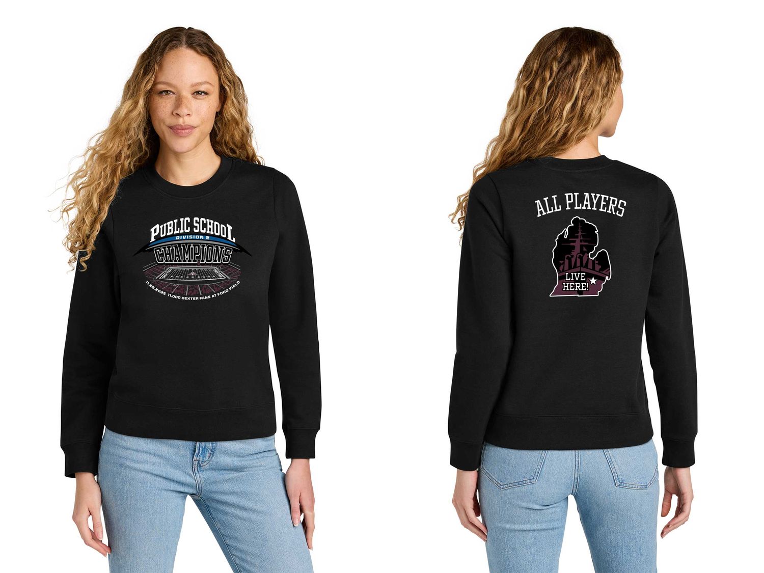 District Women’s V.I.T.™ Fleece Crew - Black