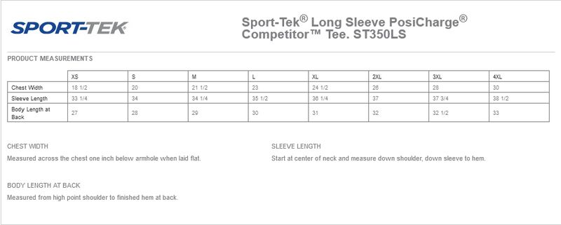 Adult Unisex Performance Long Sleeve Tee-Navy, Silver, White