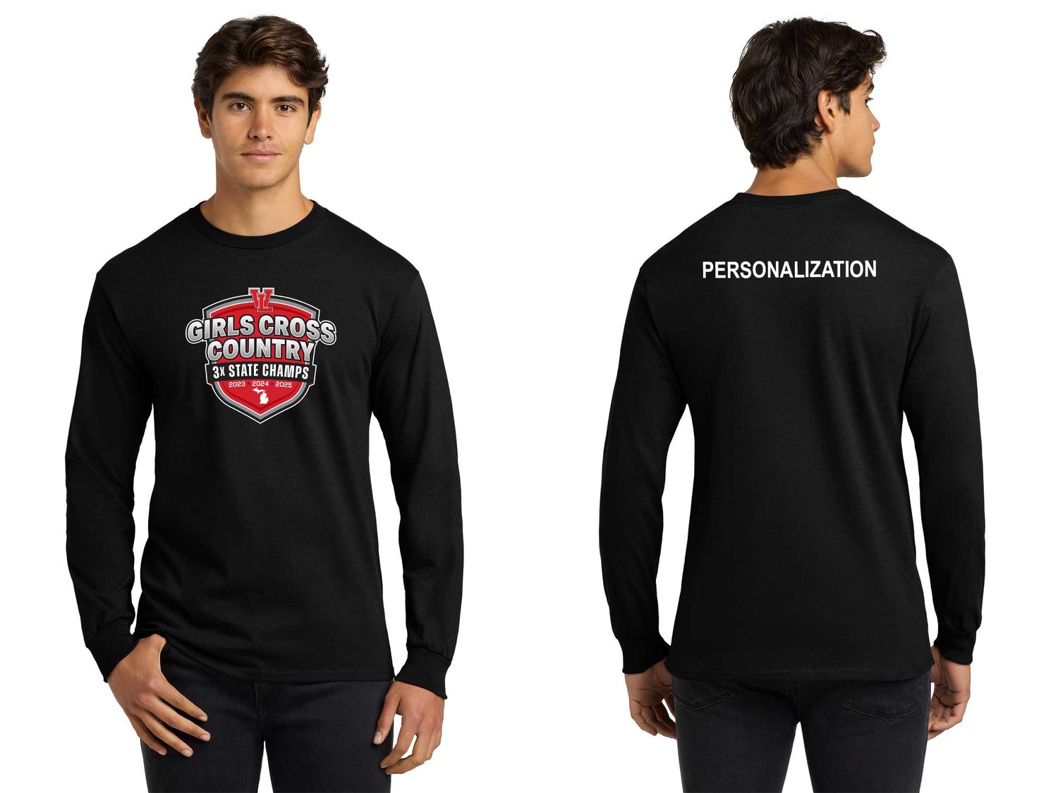 Adult Basic Cotton Long Sleeve T-Shirt-Black, Sport Grey, White