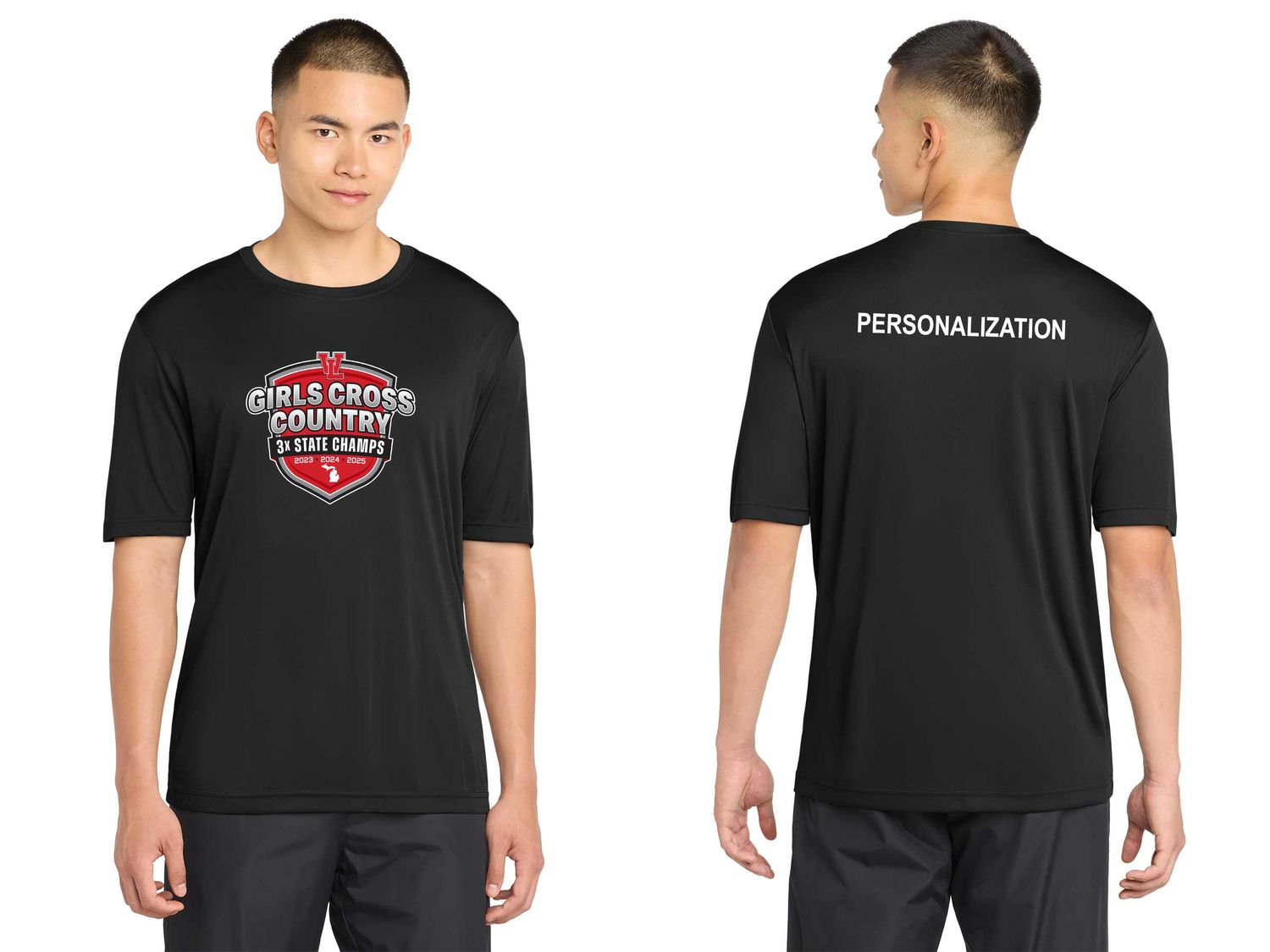 Adult Short Sleeve Performance Tee- Black, Concrete Grey Heather, White