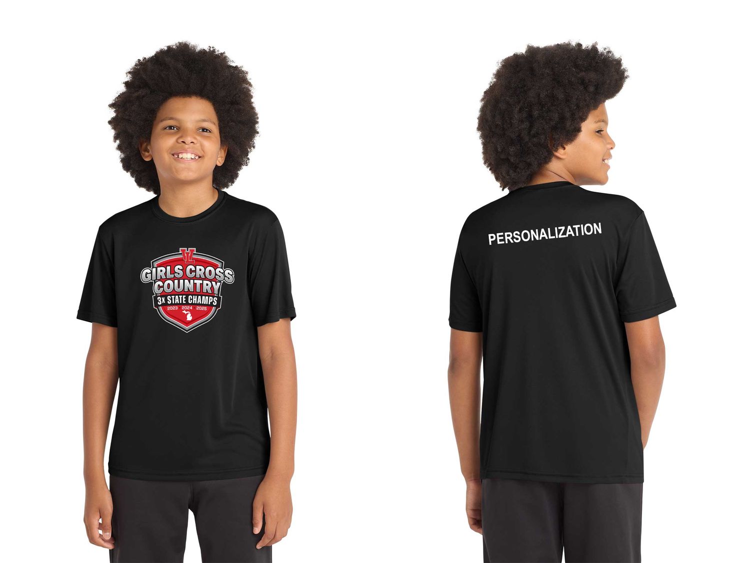 Youth Performance Short Sleeve T - Black, Concrete Heather Grey, White