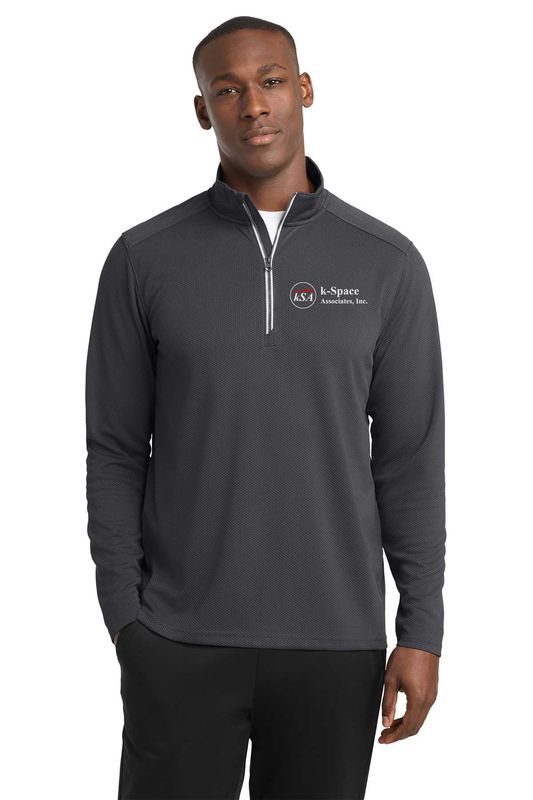 Sport Tek Textured 1/4-Zip Pullover -Black, Deep Red, Iron Grey