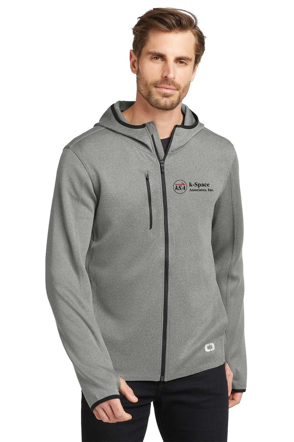OGIO® Stealth Full-Zip Jacket- Heather Grey
