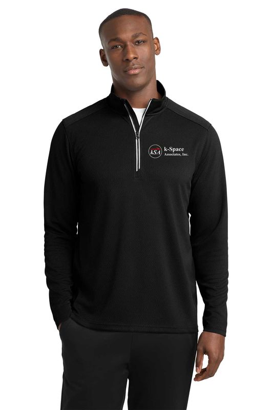 Sport Tek Textured 1/4-Zip Pullover -Black, Deep Red, Iron Grey