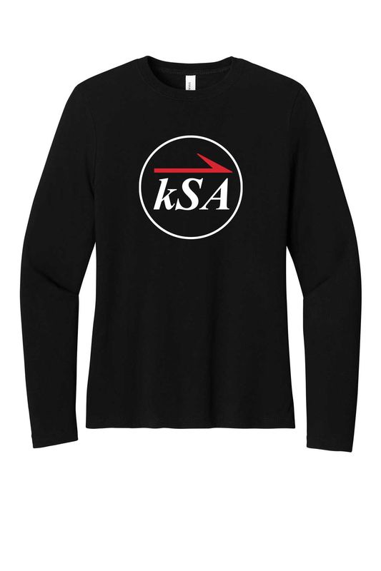 Ladies Bella and Canvas Long Sleeve T-shirt- Black