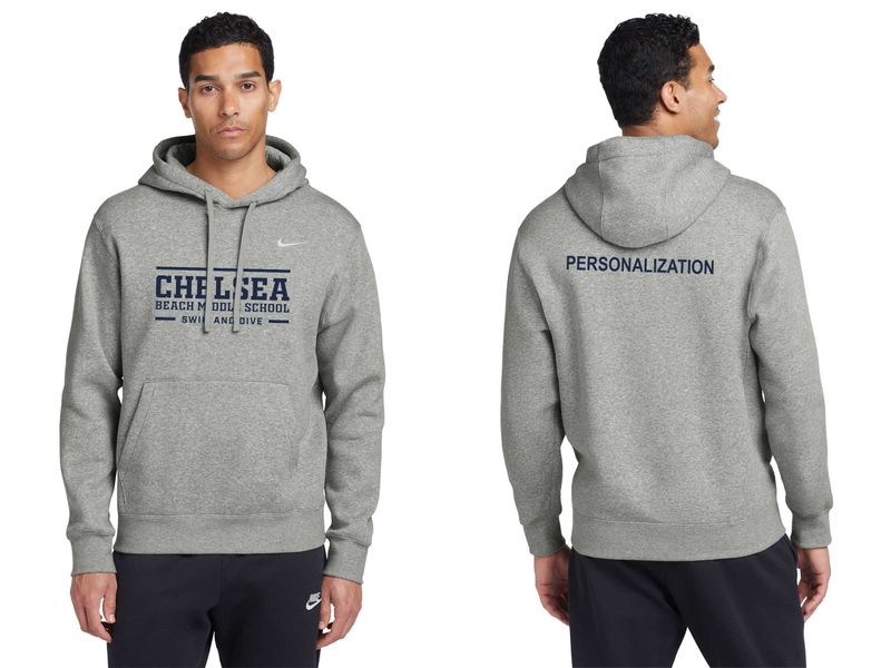 Nike Club Fleece -Navy, White, Dark Grey Heather