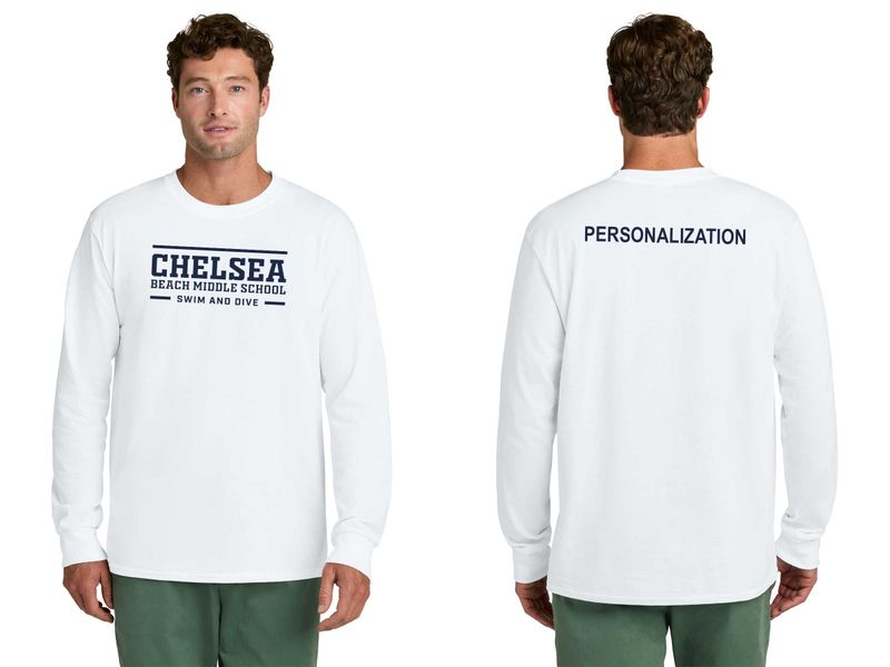 Unisex Long Sleeve Core Cotton Tee -Navy, Grey, White