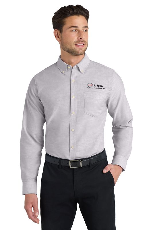 Port Authority SuperPro Oxford Shirt- Black, Grey, White