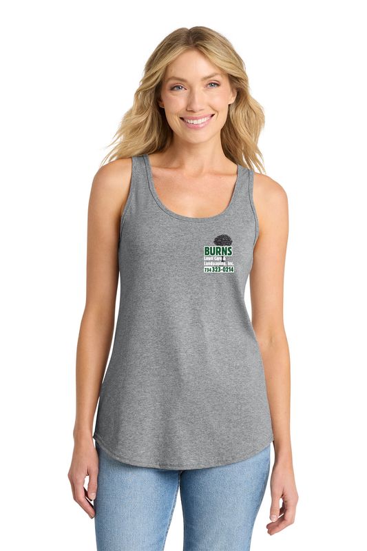 Ladie's Core Cotton Tank Top (screen print)- Black, Athletic Heather, Charcoal, White