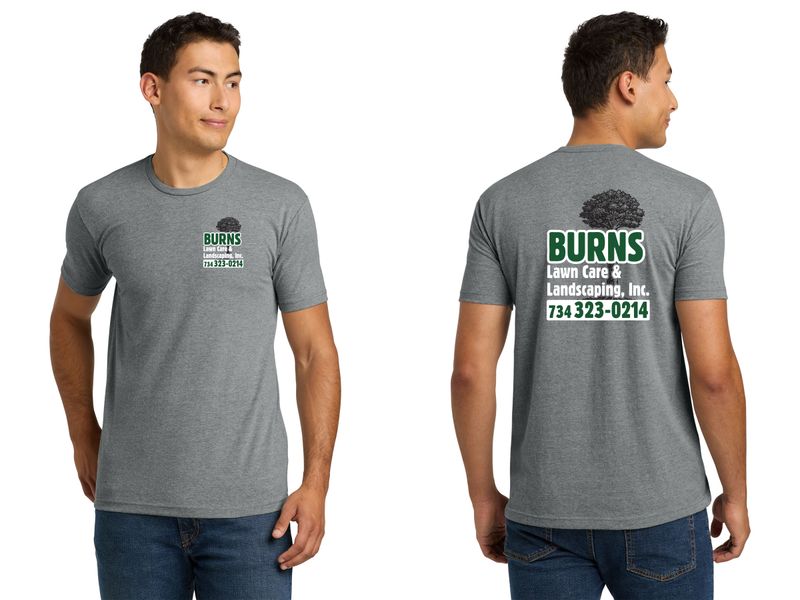 Unisex Next Level Short Sleeve Tee (screen print)- Forest Green, Dark Heather Grey