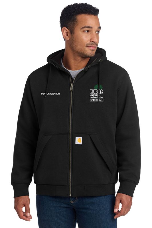 Carhartt Midweight Thermal-Lined Full-Zip Sweatshirt (embroidered)- Black, Carbon Heather