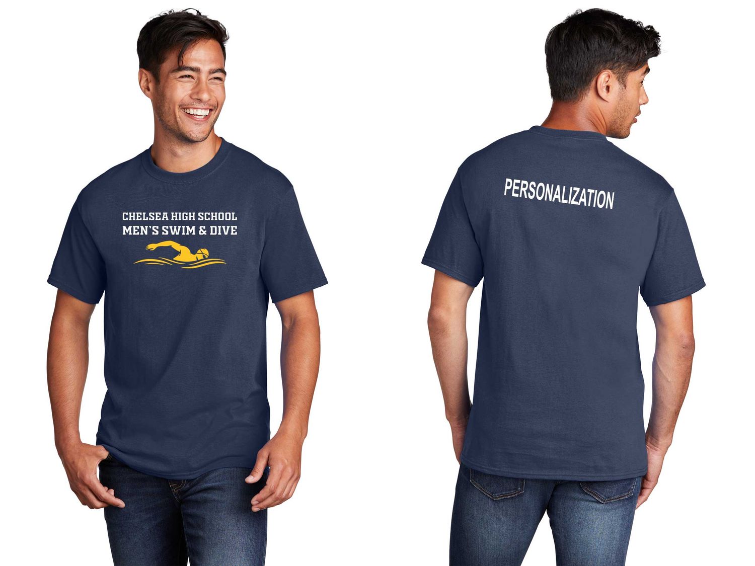 Unisex Core Cotton Tee -Navy, Grey, White