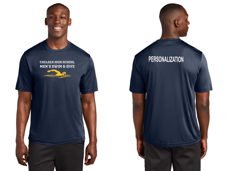 Adult Short Sleeve Performance T-Shirt-Navy, Silver, White