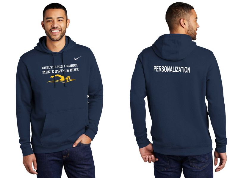 Nike Club Fleece -Navy, White, Dark Grey Heather