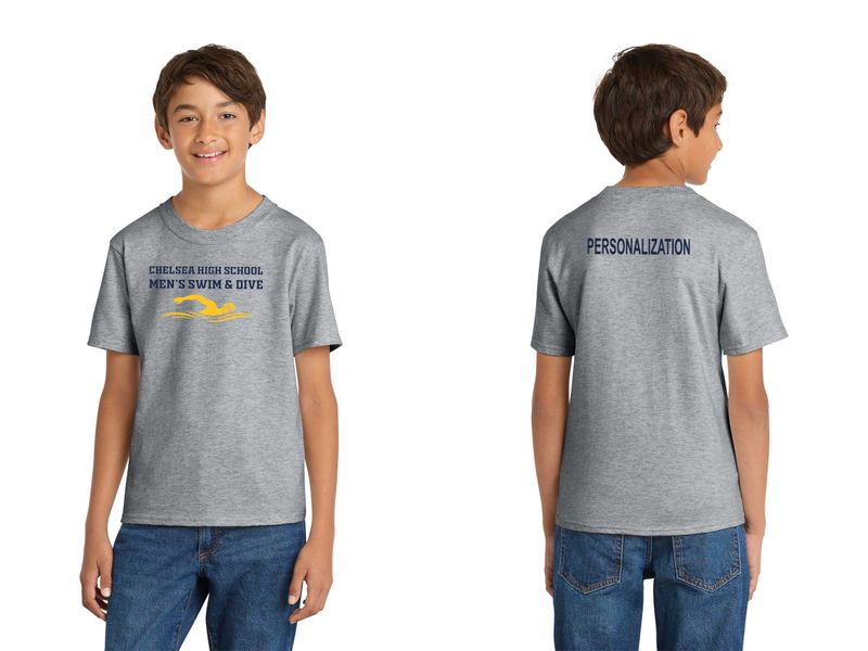 Youth Core Cotton Tee- Navy, Grey, White