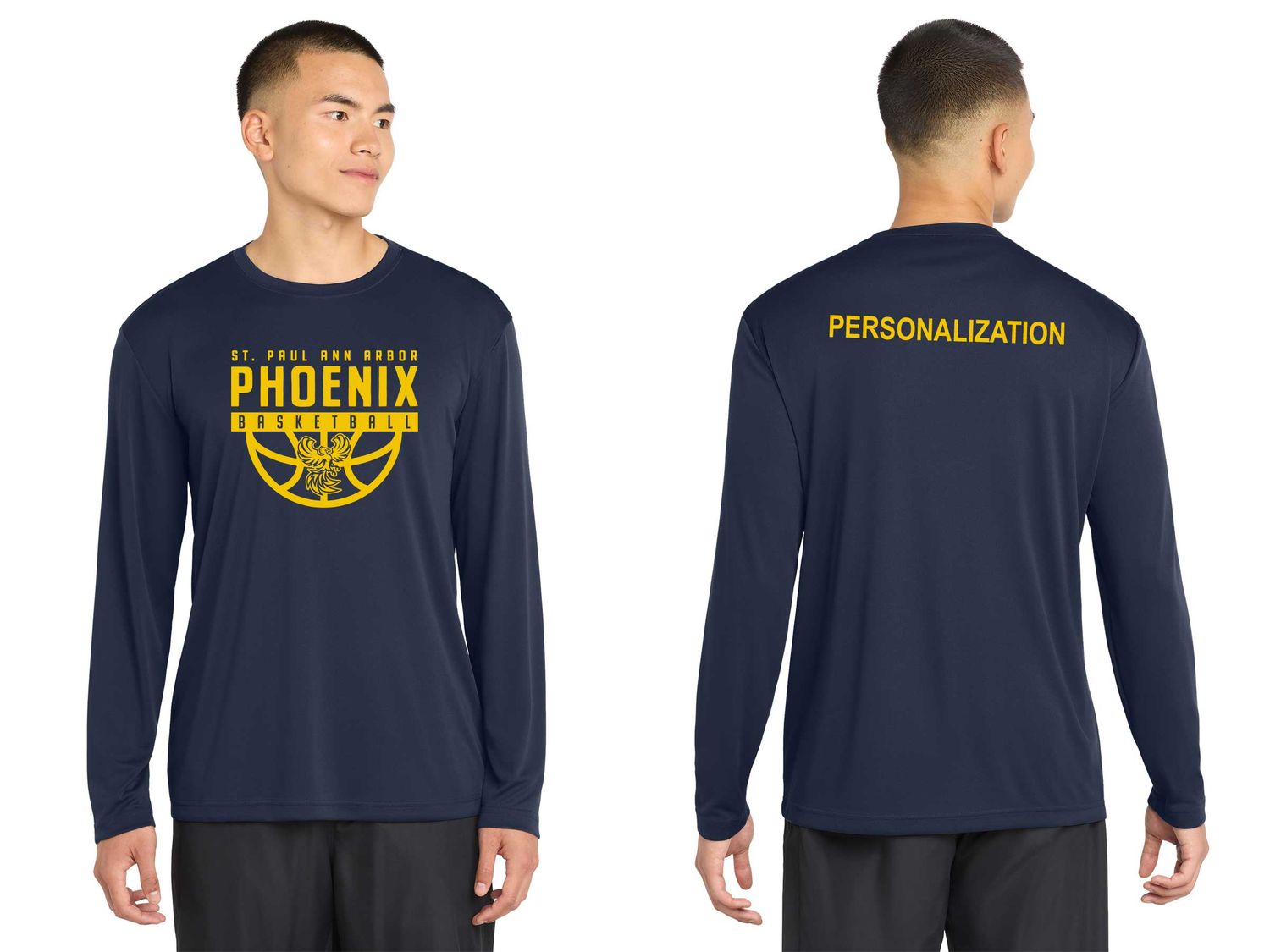 Girls Basketball Warm Up- Long Sleeve (Adult and Youth sizes)- Navy