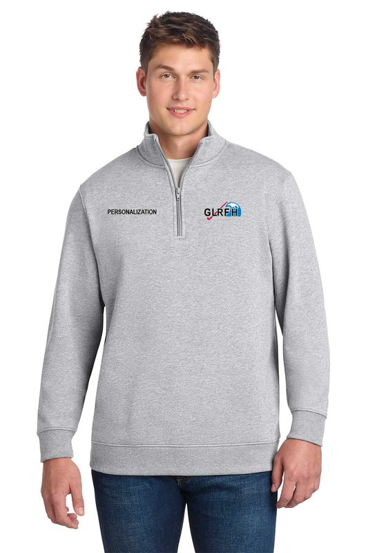 Adult 1/4 Zip Sweatshirt- Black, White, Athletic Heather Grey