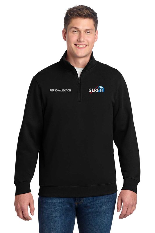 Adult 1/4 Zip Sweatshirt- Black, White, Athletic Heather Grey