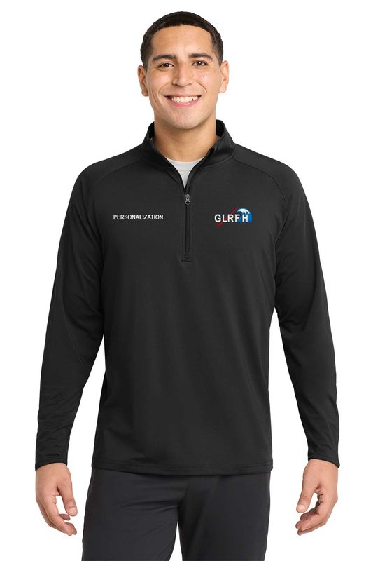 Adult Men's Stretch 1/4 Zip- Black, White, Charcoal Grey Heather