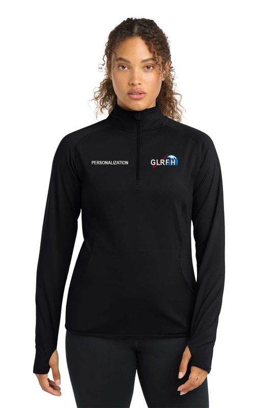 Ladies' Performance Stretch 1/4 Zip- White, Black, Charcoal Grey Heather