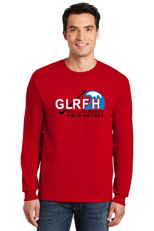 Adult Unisex Cotton Long Sleeve Tee-  Black/Red/Royal/Athletic Grey/ White