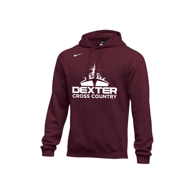 Nike Club Fleece Hooded Sweatshirt - Maroon Nike Club Fleece Hooded Sweatshirt - Maroon