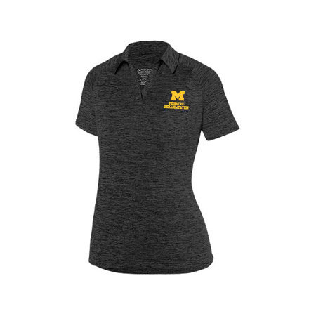 Women's Moisture Wicking Polo - Black Heather