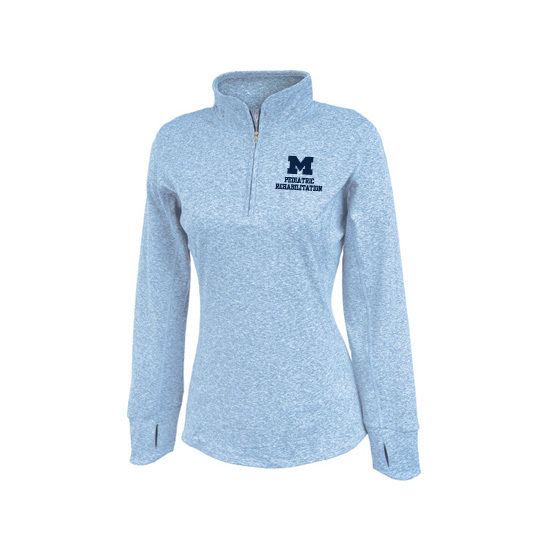 Women's Mid Weight 1/4 Zip - Light Blue Heather