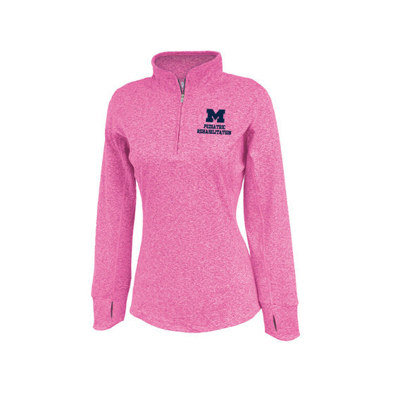 Women's Mid Weight 1/4 Zip - Hot Pink Heather