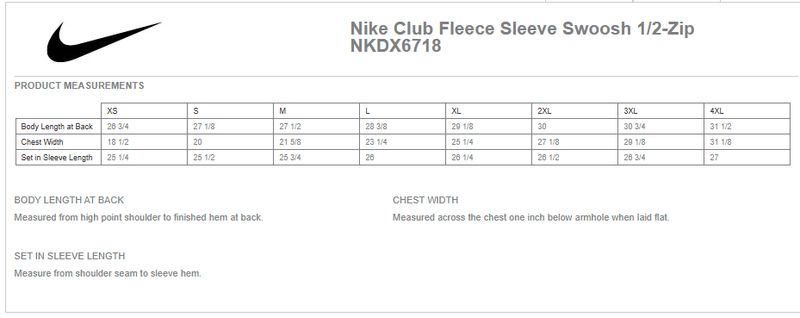 Nike Club Fleece Sleeve Swoosh 1/2-Zip- Black, Dark Grey Heather, White