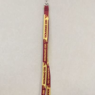Maroon And Gold Lanyard With Go Dreads