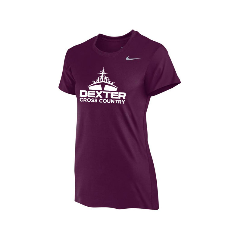 Nike Women's Short Sleeve Performance T-Shirt -Maroon