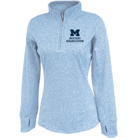 Women's Mid Weight 1/4 Zip - Light Blue Heather Women's Mid Weight 1/4 Zip - Light Blue Heather