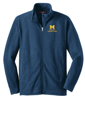 Men's Fleece Full Zip Jacket - Navy