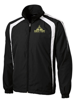 Sport Tek Water Repellent Light Weight Jacket - Black and White