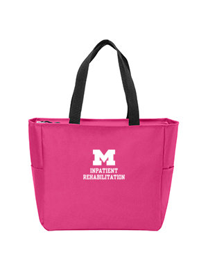 Zip Top Tote Bag - Pink