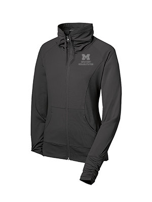 Women's Stretch Full Zip Jacket - Grey (Grey Logo)