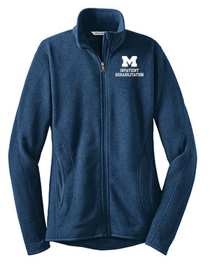 Women's Fleece Full Zip Jacket - Navy (White Logo) Women's Fleece Full Zip Jacket - Navy (White Logo)