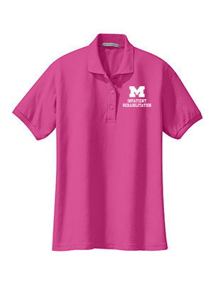 Women's Short Sleve Cotton Blend Polo - Pink