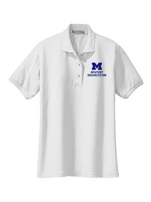 Women's Short Sleve Cotton Blend Polo - White