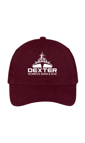 Adjustable Brushed Twill Hat - Maroon