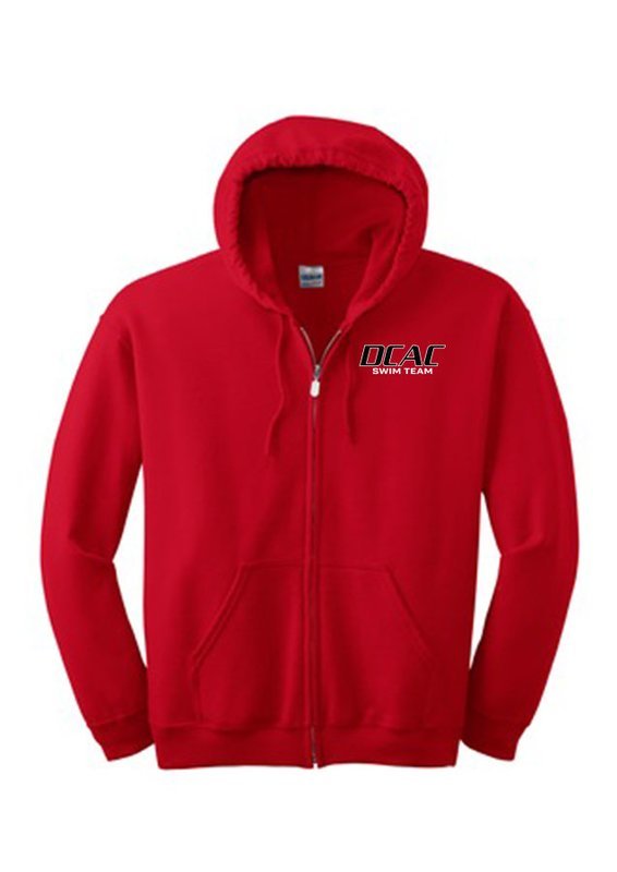 Gildan Heavy Cotton  Full Zip Hood - Red