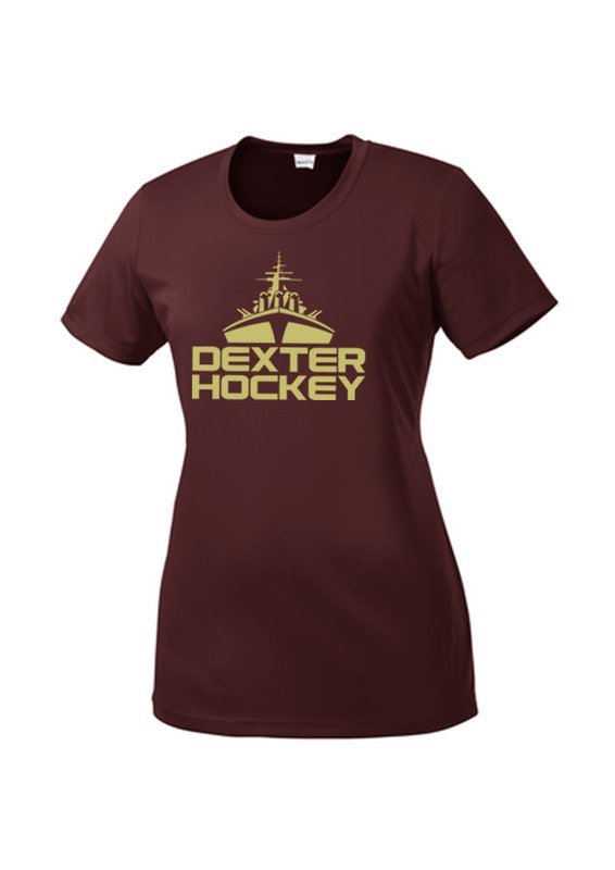 Women's Short Sleeve Performance T- Maroon, Black, Concrete Grey Heather, White