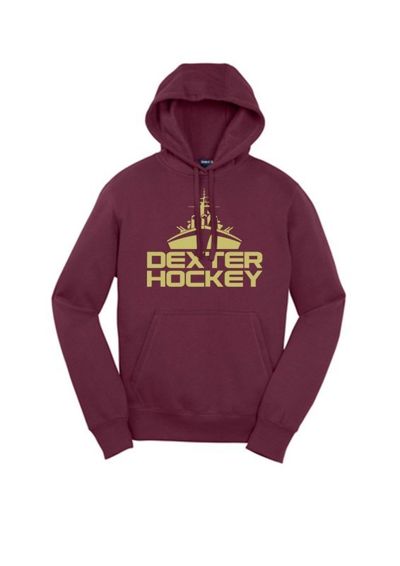 Sport Tek Cotton Hooded Sweatshirt - Maroon, Black, Athletic Heather